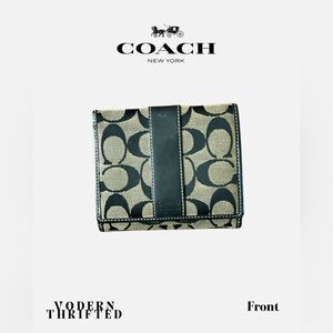 Coach Black Canvas Wallet